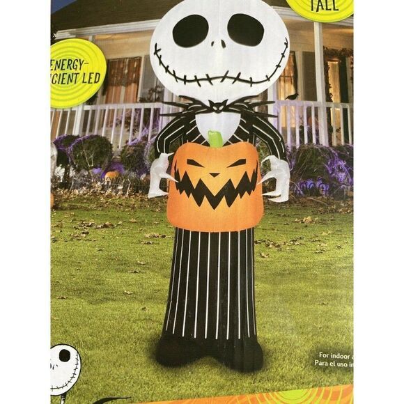 Nightmare Before Christmas Jack Skellington Gemmy Airblown Inflatable 5 Ft - Picture 2 of 12